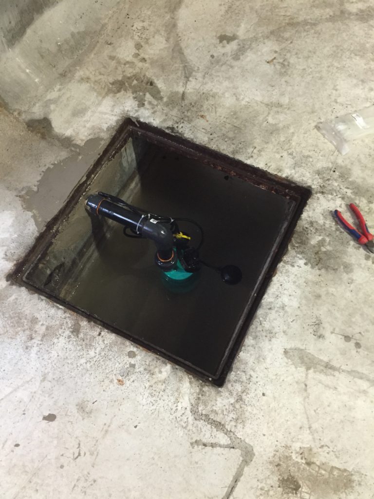 Installation d'une pompe de relevage